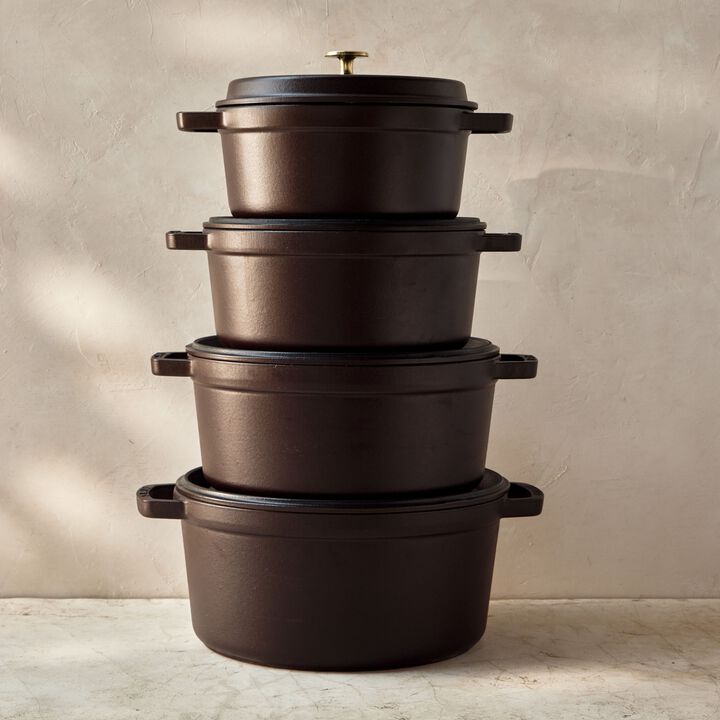 La Cocotte, Cocotte 22 cm, rund, Chocolate, Gusseisen, large 3