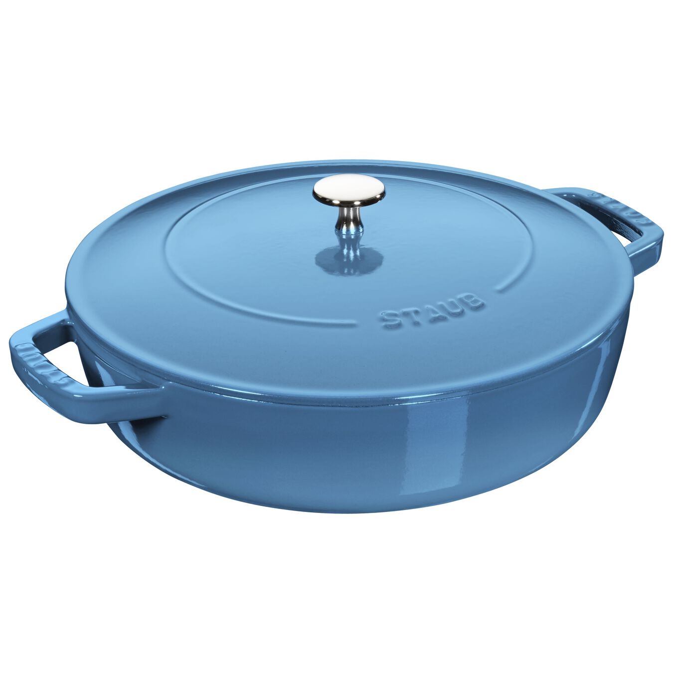3.75 l cast iron round Saute pan Chistera, ice-blue,,large 1