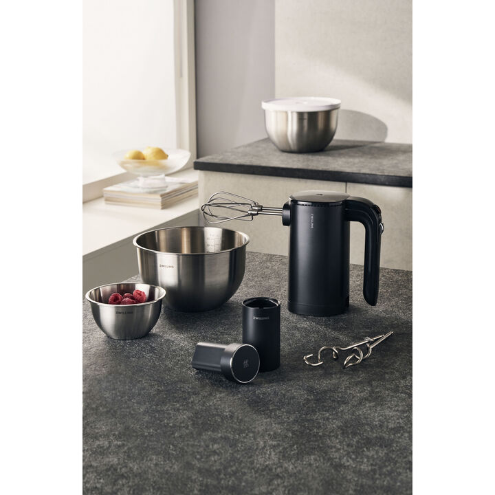 XTEND, Trådløst håndmikser i startersæt med batteri og skålsæt i rustfrit stål, 7 dele, sort, large 3