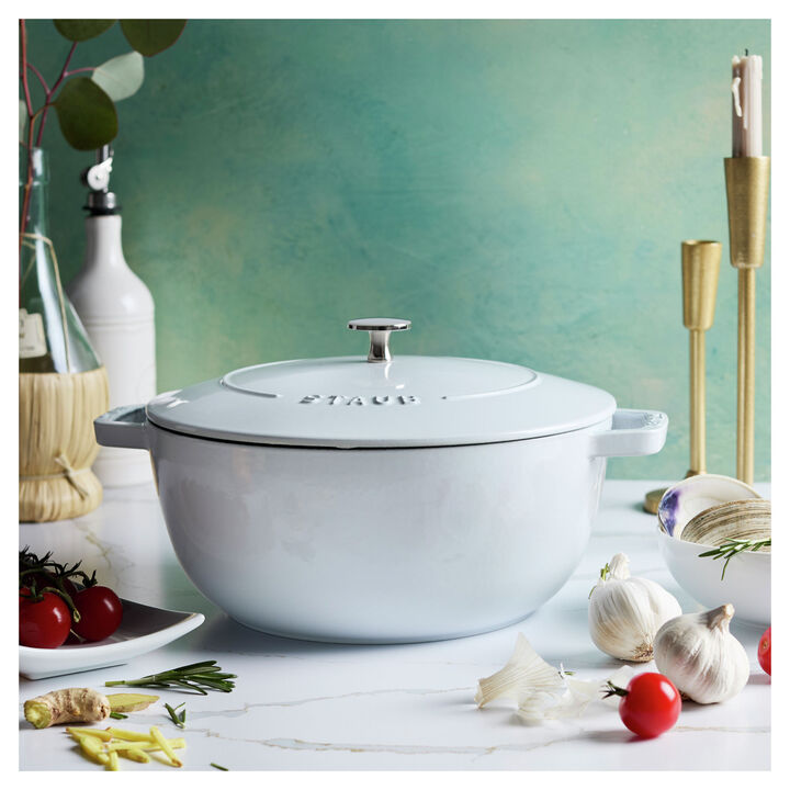 Cast Iron, 5.25 qt, Essential French Oven, pure-white, large 2