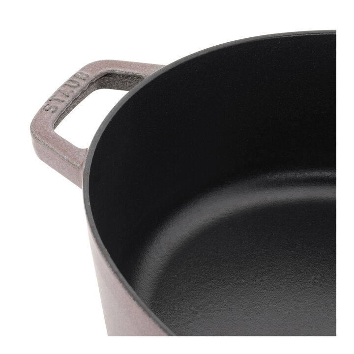 Cast Iron, 6.25 qt, Wide Oval Dutch Oven, Lilac, large 4