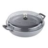 Cast Iron, 12-inch, Saute pan with glass lid, graphite grey - Visual Imperfections, small 1