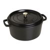 6.75 l cast iron round Cocotte, black - Visual Imperfections,,large