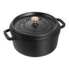 Cast Iron, 4 qt, Round, Dutch Oven, Black Matte, small 1