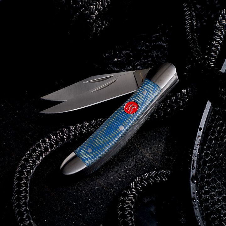 Outdoor, 2.75-inch, Copperhead Folding Pocket Knife, Blue Micarta, large 3
