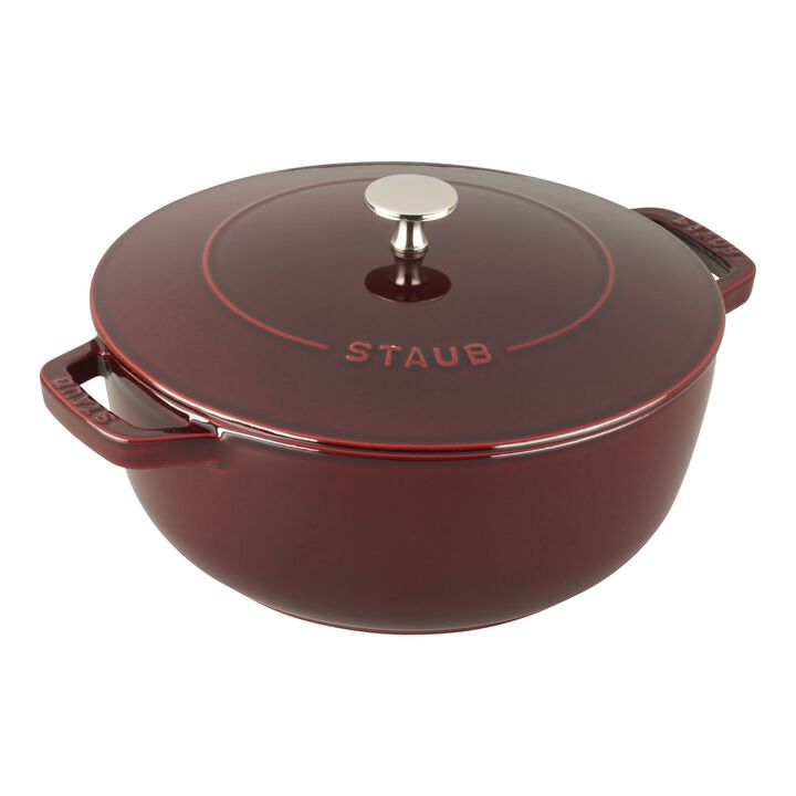 Cast Iron, 3.75 qt, Essential French Oven, grenadine, large 1