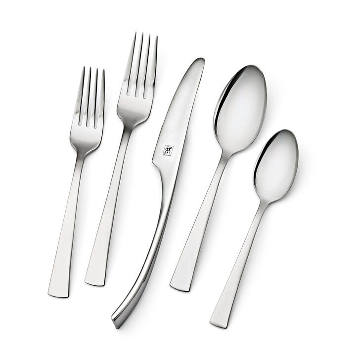 Bellasera (polished), 45-pc Flatware Set, 18/10 Stainless Steel, large 1