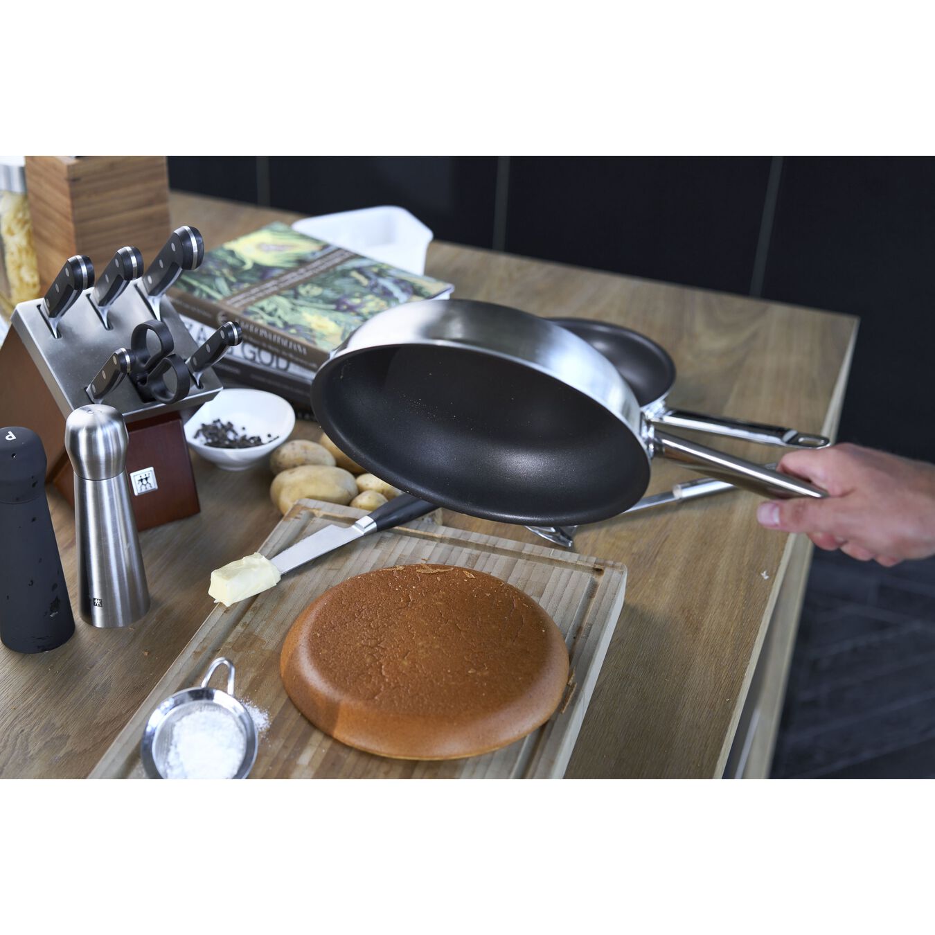 28 cm 18/10 Stainless Steel Frying pan silver,,large 6