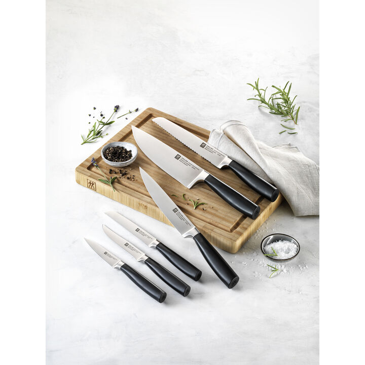 FIVE STAR PLUS, 7-inch, Fine Edge Santoku - Factory Second, large 2