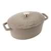 鋳物ホーロー鍋, ココット オーシャン 23 cm, オーバル, リネン, 鋳鉄, small 1