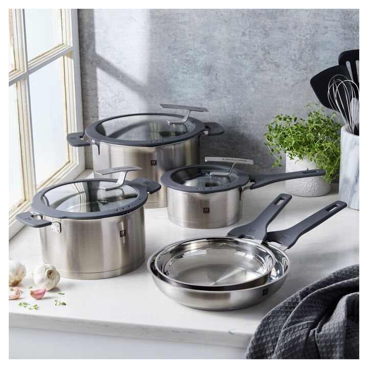 Simplify, Pots and pans set, 8-pc, stainless steel, large 2