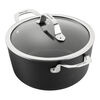 Elaro, 24 cm Aluminium Stock pot with glass lid black, small 2