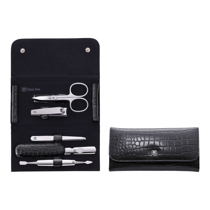 Classic Inox, Kalfsleer Etui Met Drukknoop, large 1