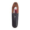 Outdoor, 4-inch, Folding Pocket Knife With Leather Sheath, Red Jigged Bone, small 8