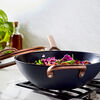 Milano, 12-inch, Wok With Glass Lid Ceramic Nonstick Titanium, Blue, small 5