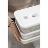 Fresh & Save, Set de lunch box sous vide, 3 pi&egrave;ces / L plate, blanc-gris, plastique, small 6