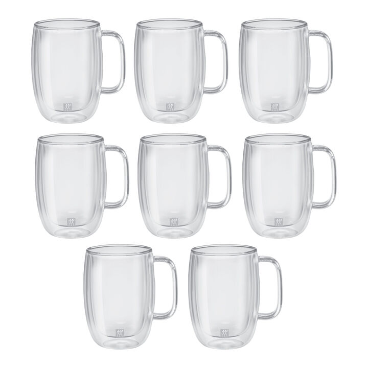 Sorrento Plus, 8 Piece, Latte Mug Set - Value Pack, transparent, large 1