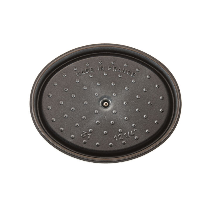 Cast Iron, 5.75 qt, Oval, Coq Au Vin Dutch Oven, Pure-white, large 4