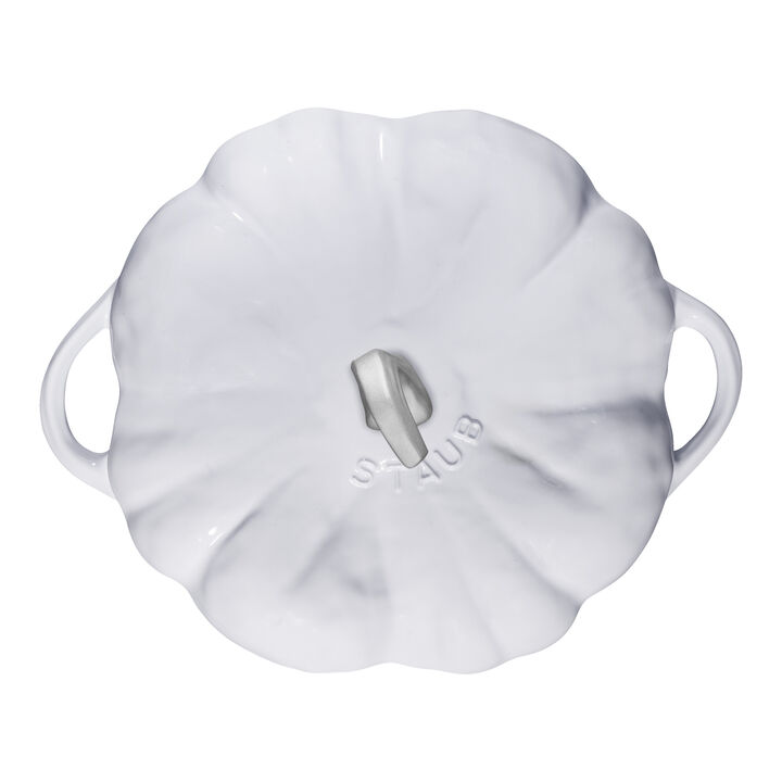 Cast Iron, 3.5 qt, Pumpkin, Dutch Oven With Stainless Steel Knob, Pure-white, large 2