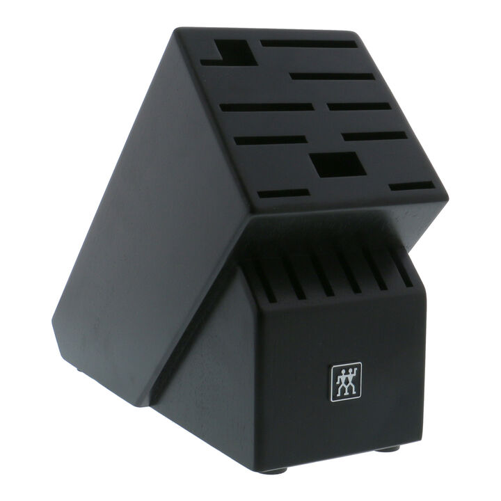 Storage, Rubberwood, TWIN Black Knife Block Empty, large 1