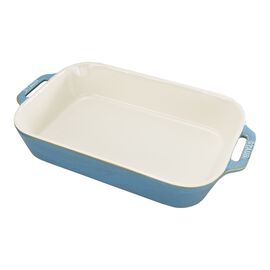 Staub Ceramic - Rectangular Baking Dishes/ Gratins, 13-x 9.45 inch, rectangular, Baking Dish, rustic turquoise