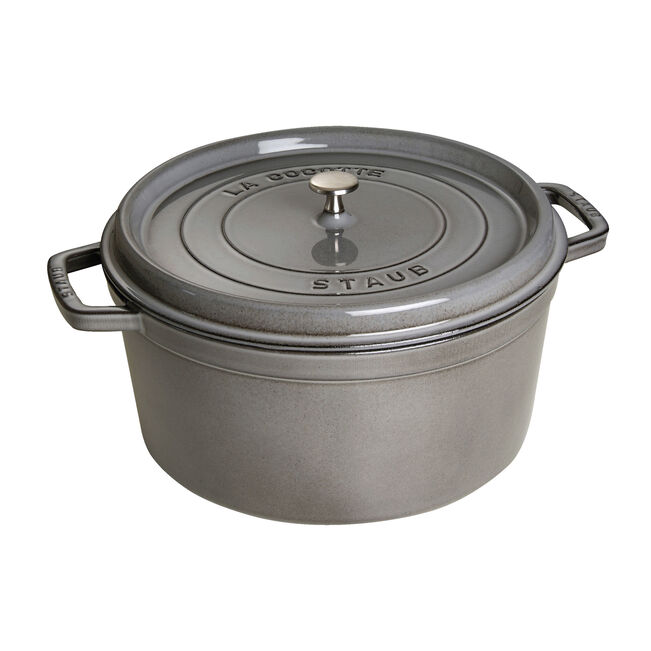 13.25 qt, Round, Cast Iron, Dutch Oven, Graphite Grey