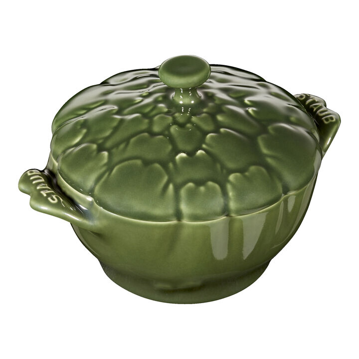 Stoneware, Artichoke, Petite Dutch Oven, Basil, large 1