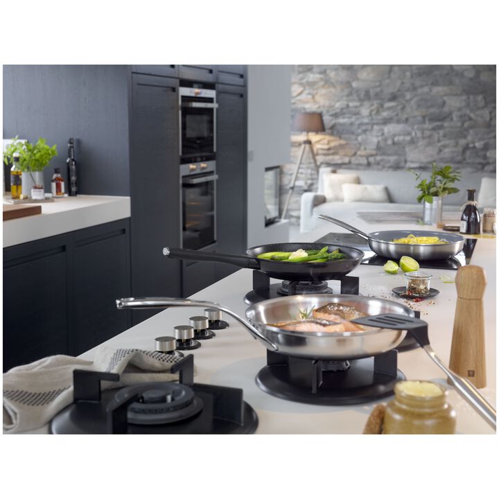 Atlantis, 12.5-inch, 18/10 Stainless Steel, Proline Fry Pan With Helper Handle, large 2