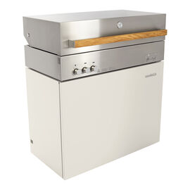 Natural gas grill, ivory-white