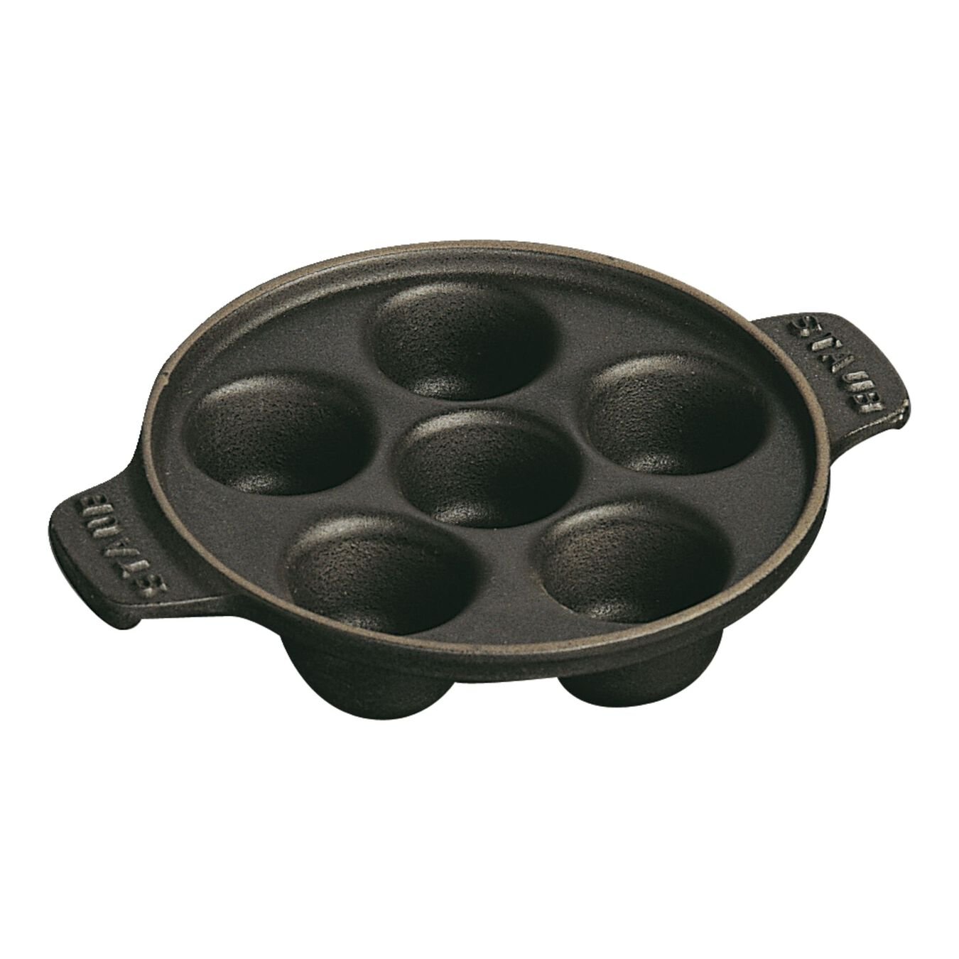 14 cm cast iron Snail dish, black,,large 1