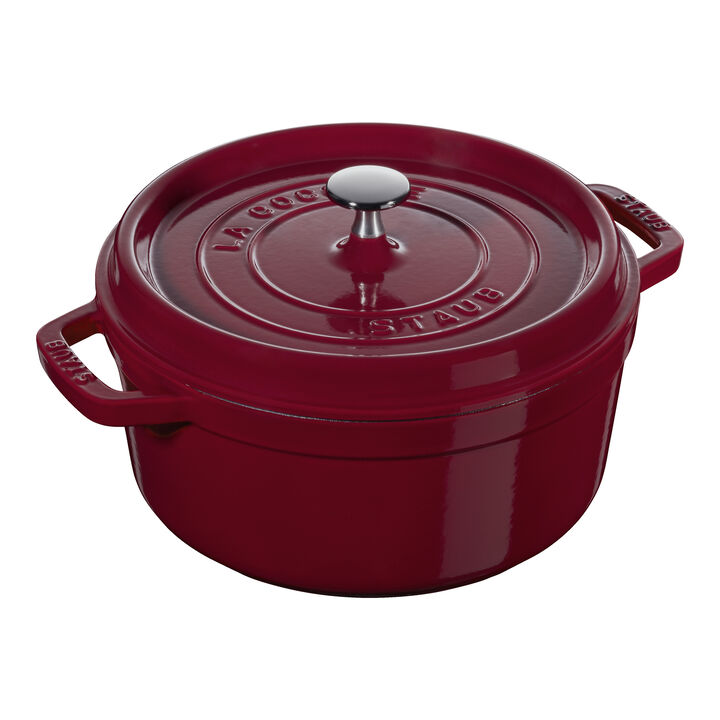 La Cocotte, 3.7 l cast iron round Cocotte, Bordeaux, large 1