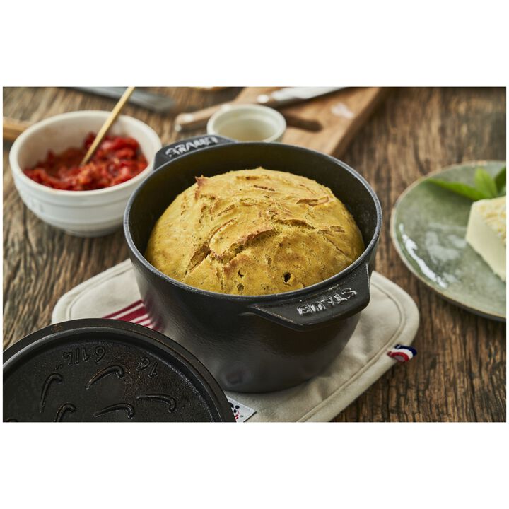 La Cocotte, 16 cm round Cast iron Rice Cocotte black, large 2