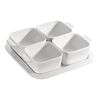 5-pcs square Ceramic Appetiser set pure-white,,large
