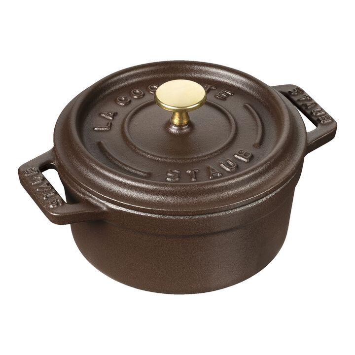 La Cocotte, Mini Cocotte 10 cm, Rund, Chokolade, Støbejern, large 1