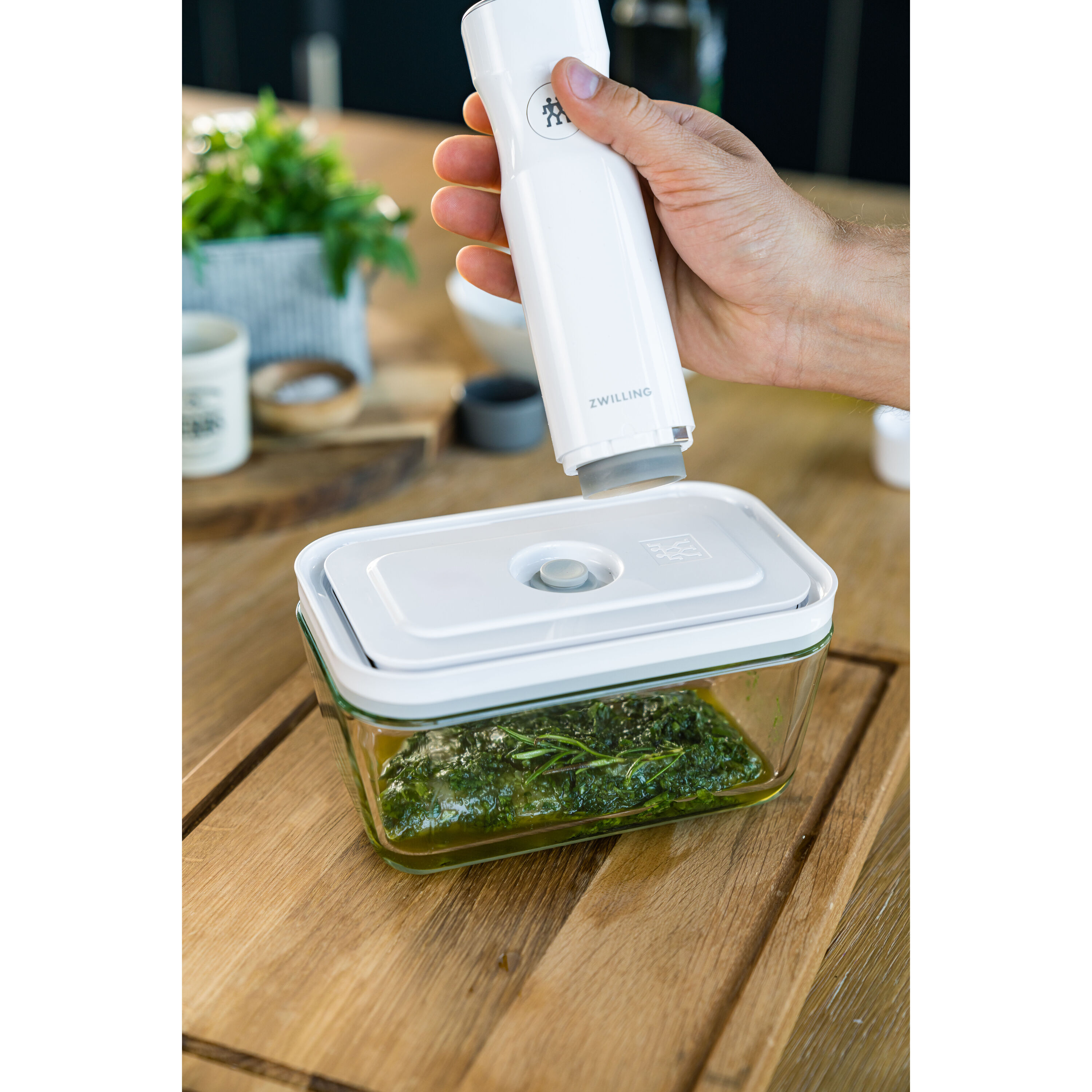 ZWILLING Fresh &amp; Save Vacuümdoos M, Glas, Grijs - Fresh &amp; Save - ZWILLING