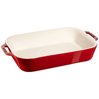  ceramic rectangular Oven dish, cherry,,large 1