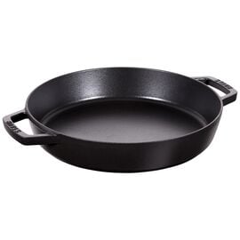 Staub Cast Iron - Fry Pans/ Skillets, 13-inch, Double Handle Fry Pan, black matte