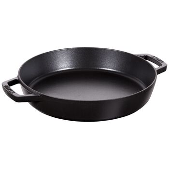 13-inch, Double Handle Fry Pan, black matte,,large 1