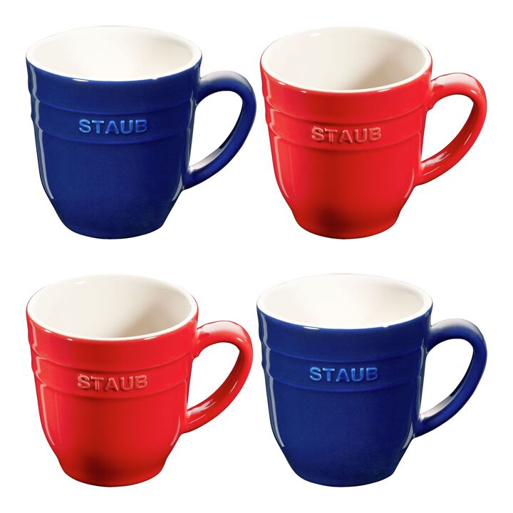 Set of 4 Ceramic Mugs, large 1