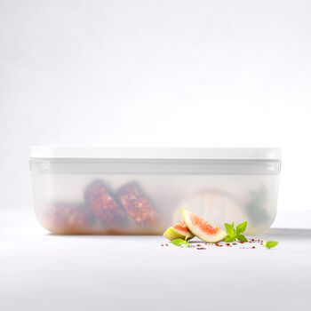Vakumlu Buzdolabı Saklama Kabı, Plastik, yarı şeffaf-Gri,,large 6