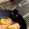 BBQ+, Perforated Carbon Steel Fry Pan with Removeable Handle, small 8