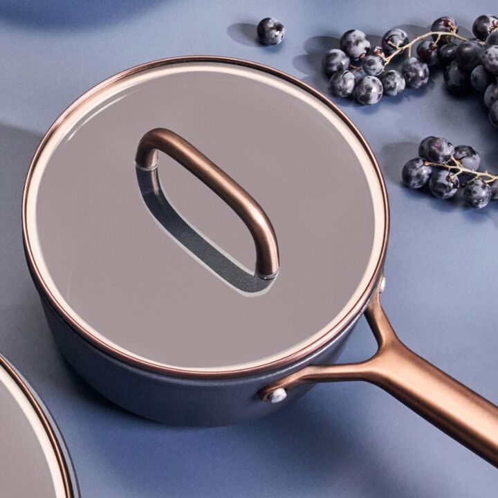 Milano, 18 cm Aluminium Saucepan with glass lid blue, large 4