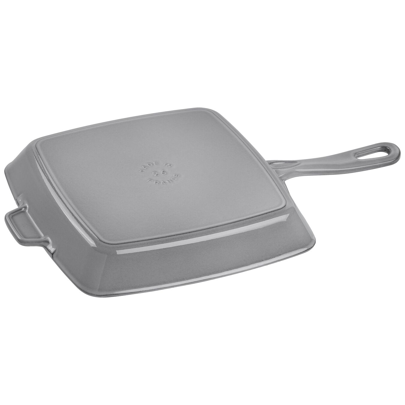 26 cm cast iron square American grill, graphite-grey,,large 2