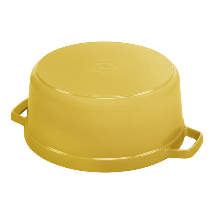 Cast Iron, 5.5 qt, Round, Cocotte, Citron - Factory Second, large 3