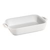 20 cm x 16 cm rectangular Ceramic Oven dish pure-white,,large