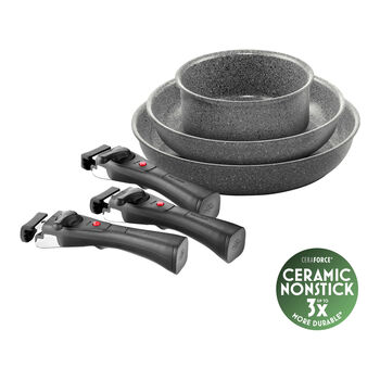 Kızartma Tavası Seti, 6-parça, Alüminyum, Ceramic non-stick coating,,large 1