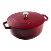 3.6 l cast iron round French oven, Bordeaux,,large