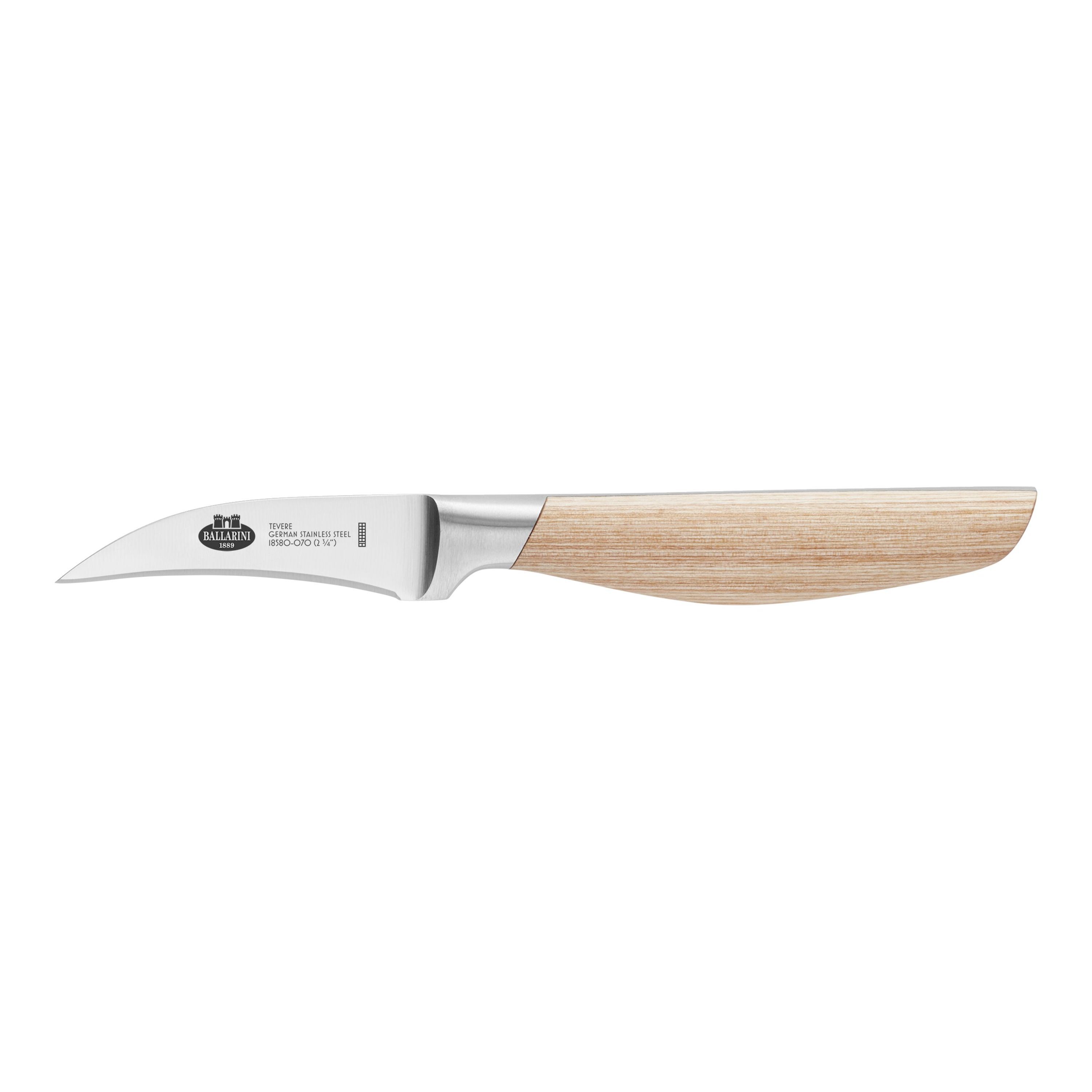 BALLARINI Tevere Couteau à éplucher 7 cm, Nature, Bois de pakka