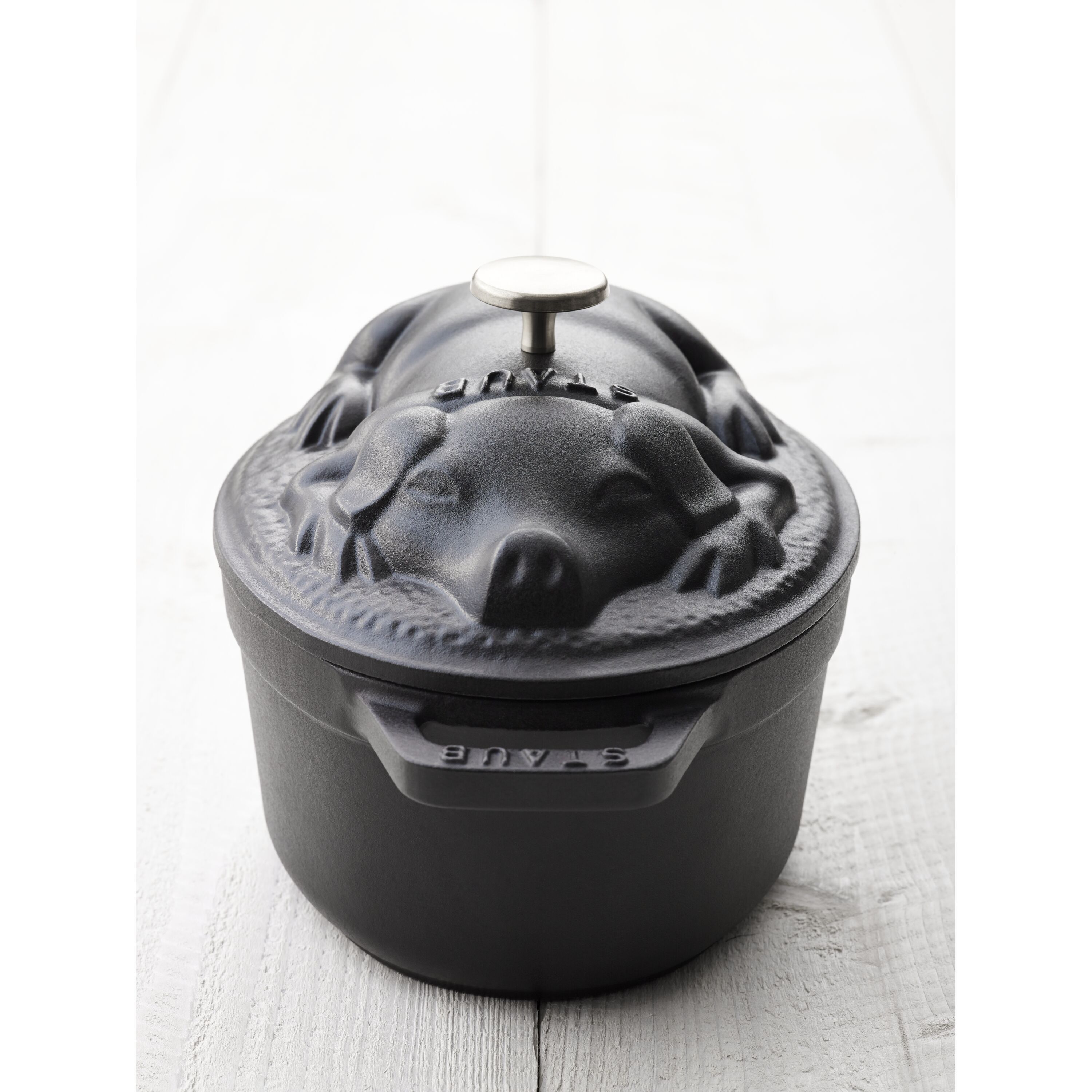 Thumbnail - Staub La Cocotte Cocotte Schweinedeckel 17 cm, oval, Schwarz, Gusseisen