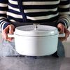 Cast Iron, 4 qt, Round, Dutch Oven, Pure-white, small 2